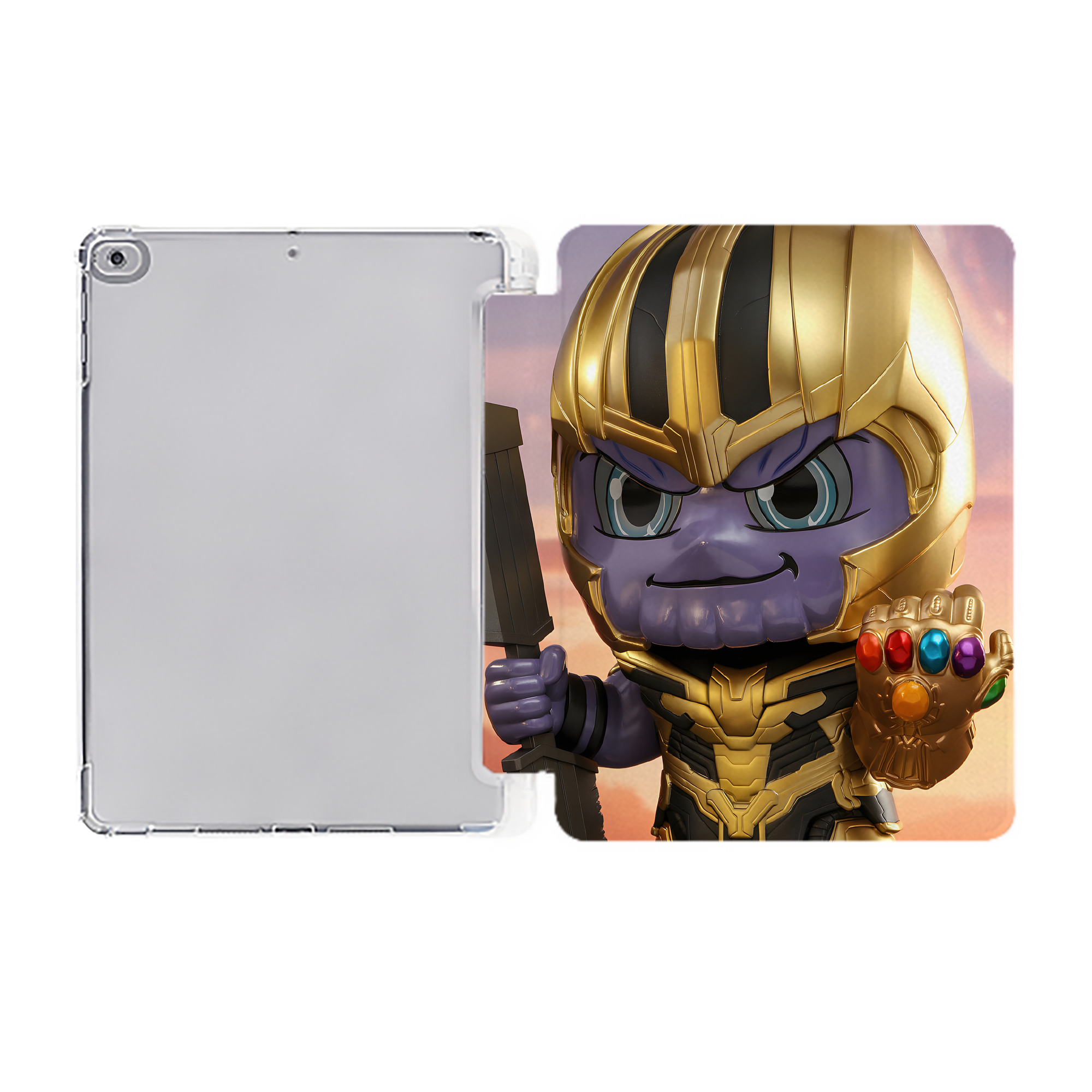 （画像用） アベンジャーズ The Avengers IPad ケース ペン収納付き 三つ折りスタンド PUレザー×シリコン 対応機種9.5/10.5/10.9インチ